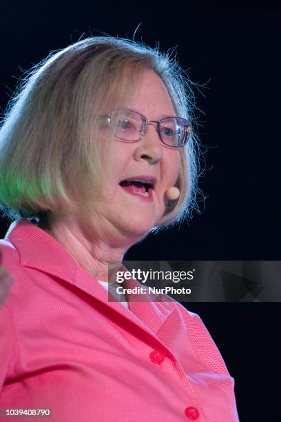 Elizabeth Blackburn attends the 'Presente y Futuro de la Investigación del Cancer' event on September 24, 2018 in Madrid, Spain