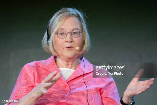 Elizabeth Blackburn attends the 'Presente y Futuro de la Investigación del Cancer' event on September 24, 2018 in Madrid, Spain