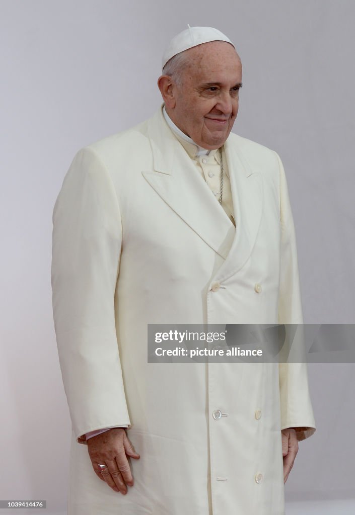 Pope Francis Arrives Outside Of The European Parliament In... News
