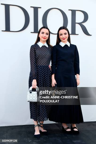 Veronica Merrell and Vanessa Merrell pose during the photocall prior to the Christian Dior's Spring-Summer 2019 Ready-to-Wear collection fashion show...