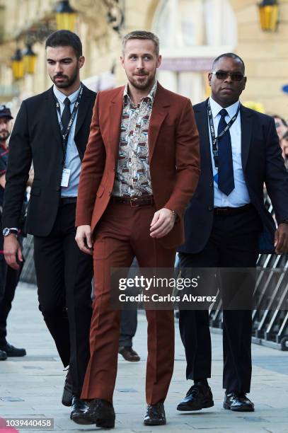 Ryan Gosling attends 'First Man' premiere during 66th San Sebastian Film Festival on September 24, 2018 in San Sebastian, Spain.