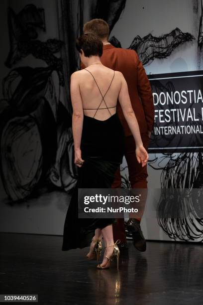 Ryan Gosling and Claire Foy attend the 'First Man' Red Carpet during the 66th San Sebastian International Film Festival on September 24, 2018 in San...