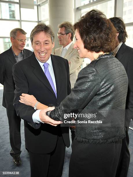 Director/Producer Ivan Reitman and Agi Mandel attend the Reitman Square Dedication held at TIFF Bell Lightbox during the 35th Toronto Film Festival...