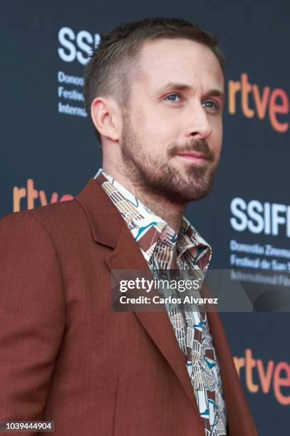 Ryan Gosling attends 'First Man' premiere during 66th San Sebastian Film Festival on September 24, 2018 in San Sebastian, Spain.