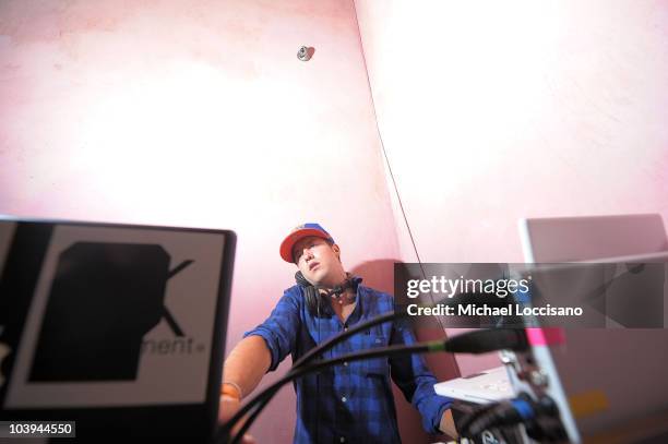 Nick Cohen DJs during Lacoste L!VE at The Rose Bar at Gramercy Park Hotel on September 8, 2010 in New York City.