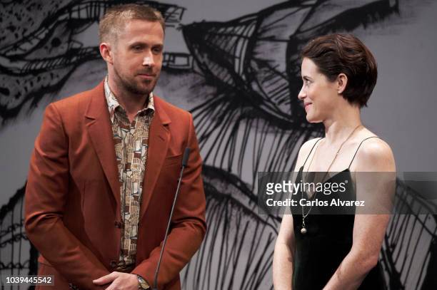 Ryan Gosling and Claire Foy attend 'First Man' premiere during 66th San Sebastian Film Festival on September 24, 2018 in San Sebastian, Spain.