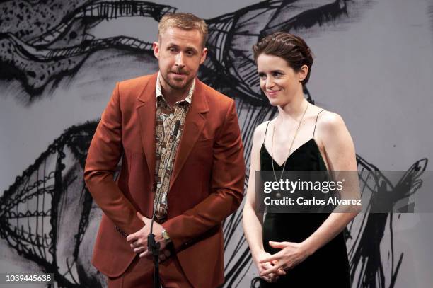 Ryan Gosling and Claire Foy attend 'First Man' premiere during 66th San Sebastian Film Festival on September 24, 2018 in San Sebastian, Spain.