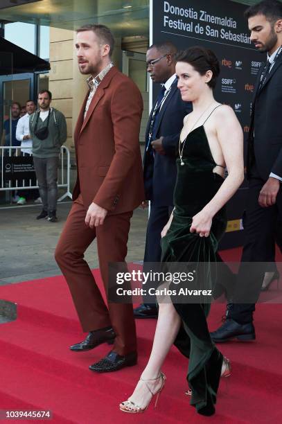 Ryan Gosling and Claire Foy attend 'First Man' premiere during 66th San Sebastian Film Festival on September 24, 2018 in San Sebastian, Spain.