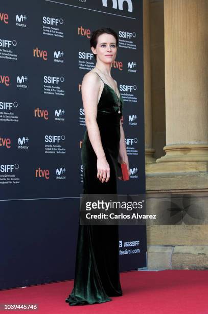 Claire Foy attends 'First Man' premiere during 66th San Sebastian Film Festival on September 24, 2018 in San Sebastian, Spain.