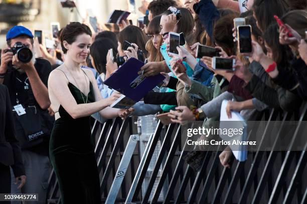 Claire Foy attends 'First Man' premiere during 66th San Sebastian Film Festival on September 24, 2018 in San Sebastian, Spain.