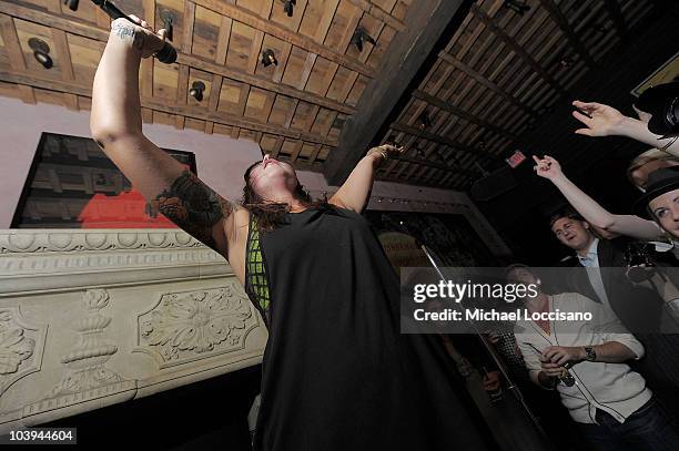 Alexis Krauss of Sleigh Bells performs during Lacoste L!VE at The Rose Bar at Gramercy Park Hotel on September 8, 2010 in New York City.