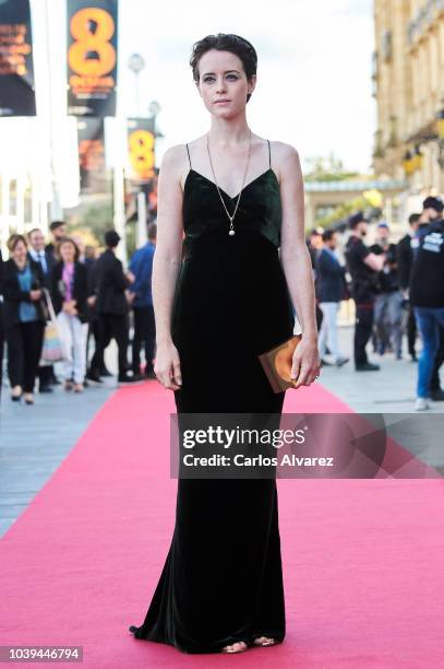 Claire Foy attends 'First Man' premiere during 66th San Sebastian Film Festival on September 24, 2018 in San Sebastian, Spain.