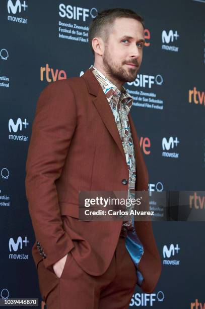 Ryan Gosling attends 'First Man' premiere during 66th San Sebastian Film Festival on September 24, 2018 in San Sebastian, Spain.