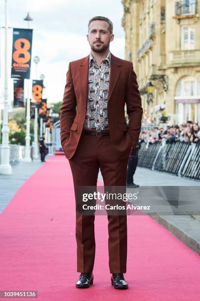Ryan Gosling attends 'First Man' premiere during 66th San Sebastian Film Festival on September 24, 2018 in San Sebastian, Spain.