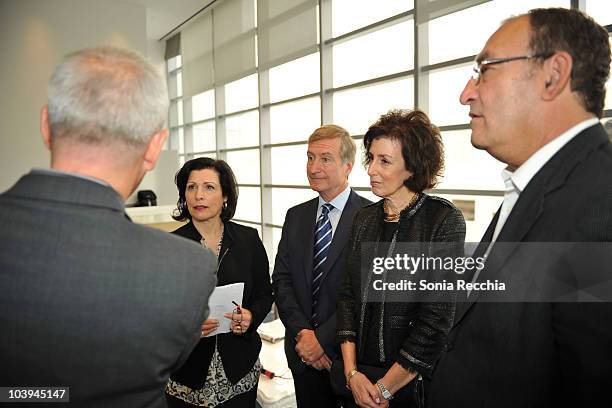 Susan Michaels, Jack Mandel and Agi Mandel attend the Reitman Square Dedication held at TIFF Bell Lightbox during the 35th Toronto Film Festival on...