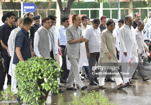 Delegation of senior Congress leaders Ghulam Nabi Azad, Ahmed Patel, Anand Sharma, Randeep Singh Surjewala, Manish Tewari, Vivek Tankha and other...