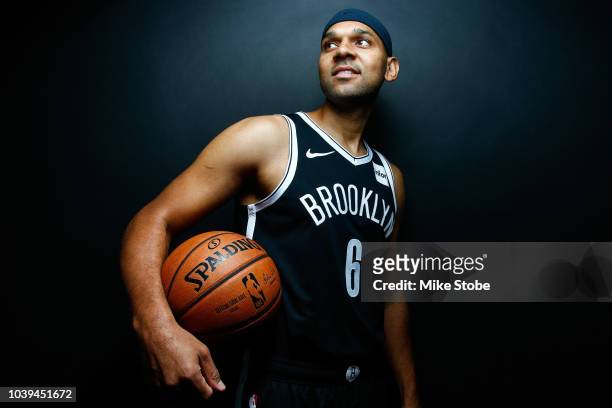 Jared Dudley of the Brooklyn Nets poses for a portrait during Media Day at the HSS Training Facility on September 24, 2018 in New York City. NOTE TO...