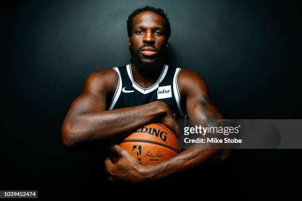 DeMarre Carroll of the Brooklyn Nets poses for a portrait during Media Day at the HSS Training Facility on September 24, 2018 in New York City. NOTE...