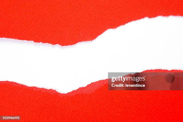 red ripped paper - shredded paper stock pictures, royalty-free photos & images