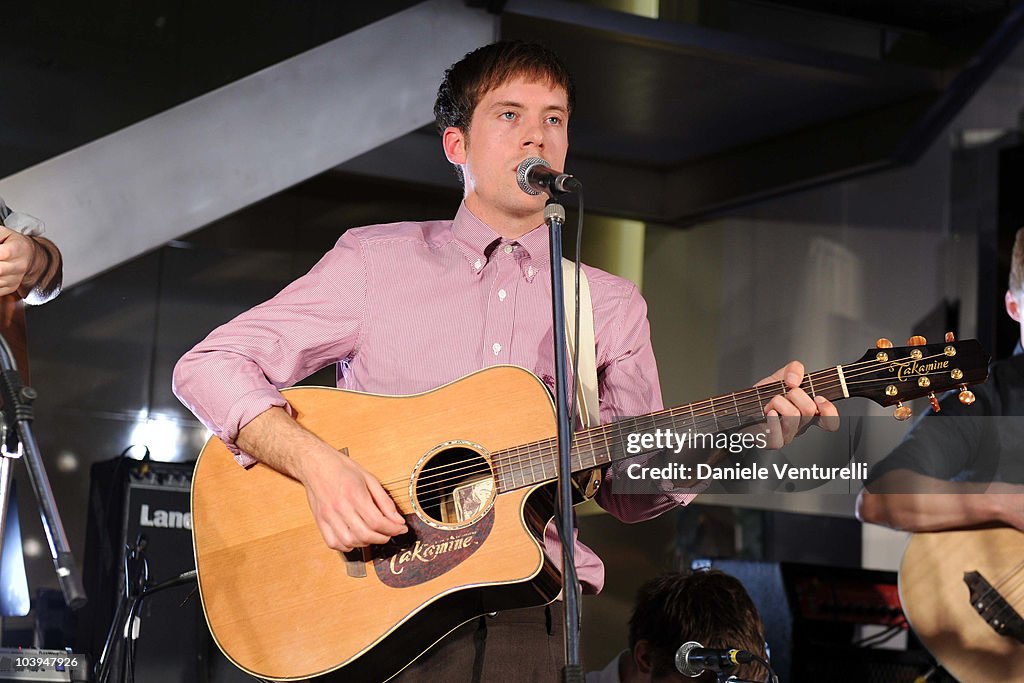 Edward Ibbotson singer of the band Life In Film performs during the
