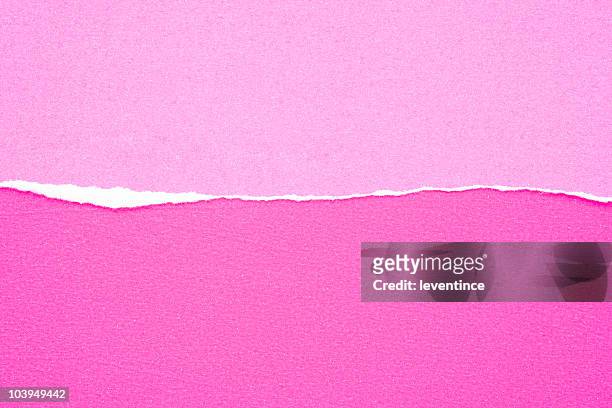 colorato carta strappata - rosa colore foto e immagini stock