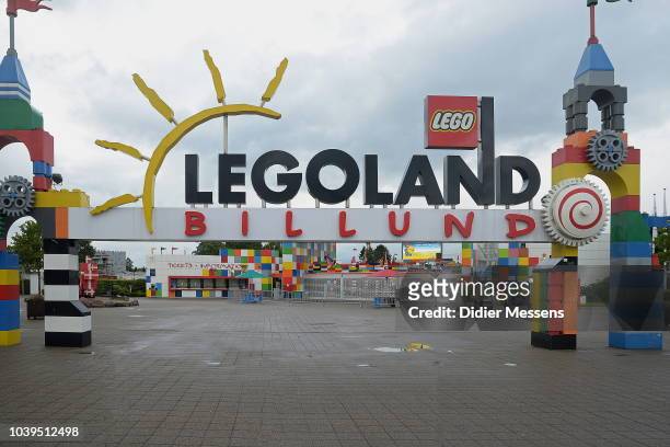 Entrance of the Legoland park on September 1, 2018 in Billund, Denmark.