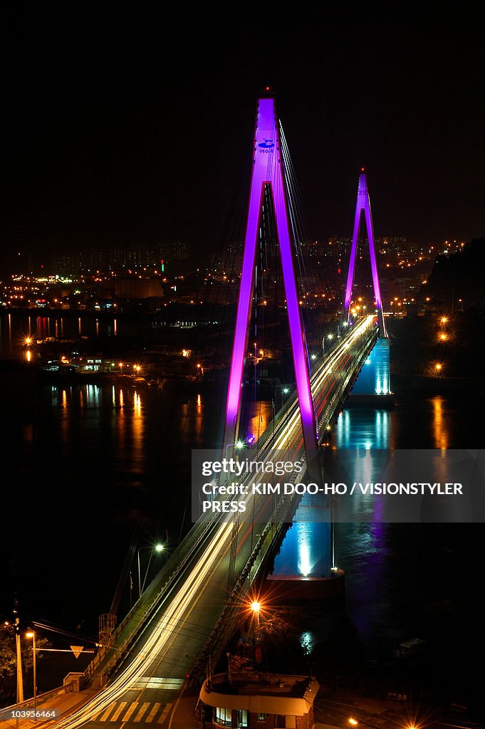 Dolsan Bridge colored with violet