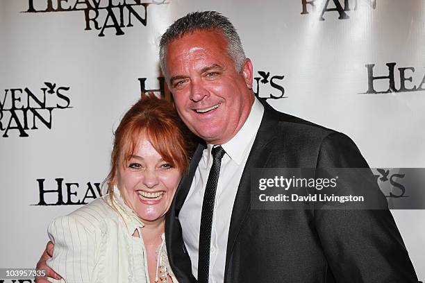 Actress Julie Brown and brother writer/director Paul Brown attend the premiere of "Heaven's Rain" at ArcLight Cinemas on September 9, 2010 in...