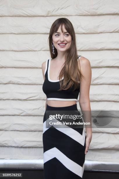 Dakota Johnson at the "Bad Times at the El Royale" Press Conference at the Hollywood Roosevelt Hotel on September 23, 2018 in Hollywood, California.