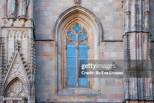 Part of the Facade of Barcelona Cathedral Part of the Facade of Barcelona Cathedral