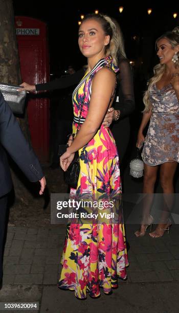 Ellie Brown seen attending Best Heroes at Waldorf Hilton on September 24, 2018 in London, England.