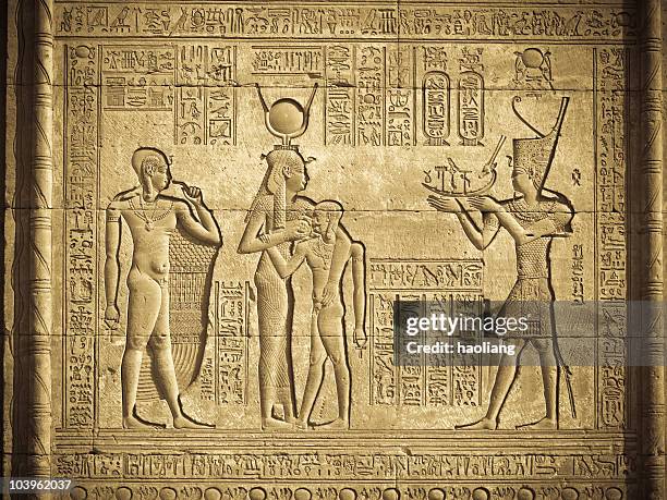 egyptian hieroglyph - isis stock pictures, royalty-free photos & images