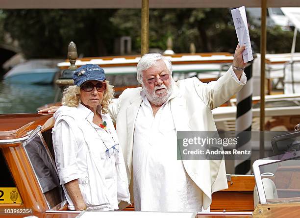 Maura Albites and Paolo Villaggio attends the 67th Venice Film Festival on September 10, 2010 in Venice, Italy.