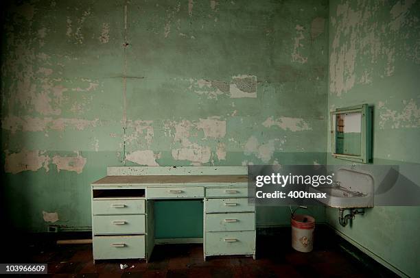 hospital cell on alcatraz island - alcatraz stock pictures, royalty-free photos & images