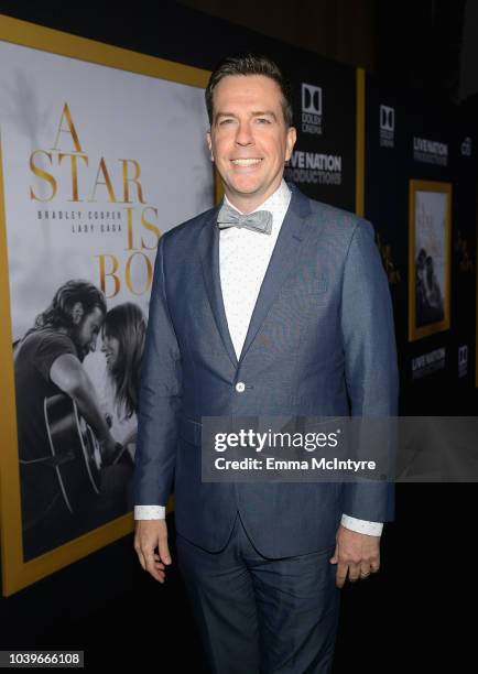 Ed Helms arrives on the red carpet at the Premiere Of Warner Bros. Pictures' "A Star Is Born" at The Shrine Auditorium on September 24, 2018 in Los...