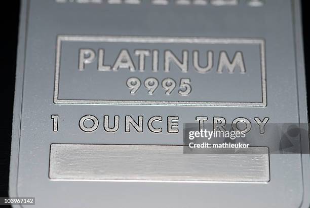 platinum ingot - platinum stock pictures, royalty-free photos & images