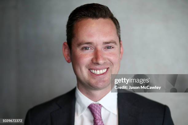 Adrian Bott poses for a portrait during the TAB Epsom and Heineken 3 Metropolitan Barrier Draw at Royal Randwick Racecourse on September 25, 2018 in...