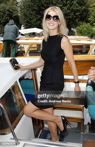 Actress Rosamund Pike attends the 67th Venice Film Festival on September 10, 2010 in Venice, Italy.