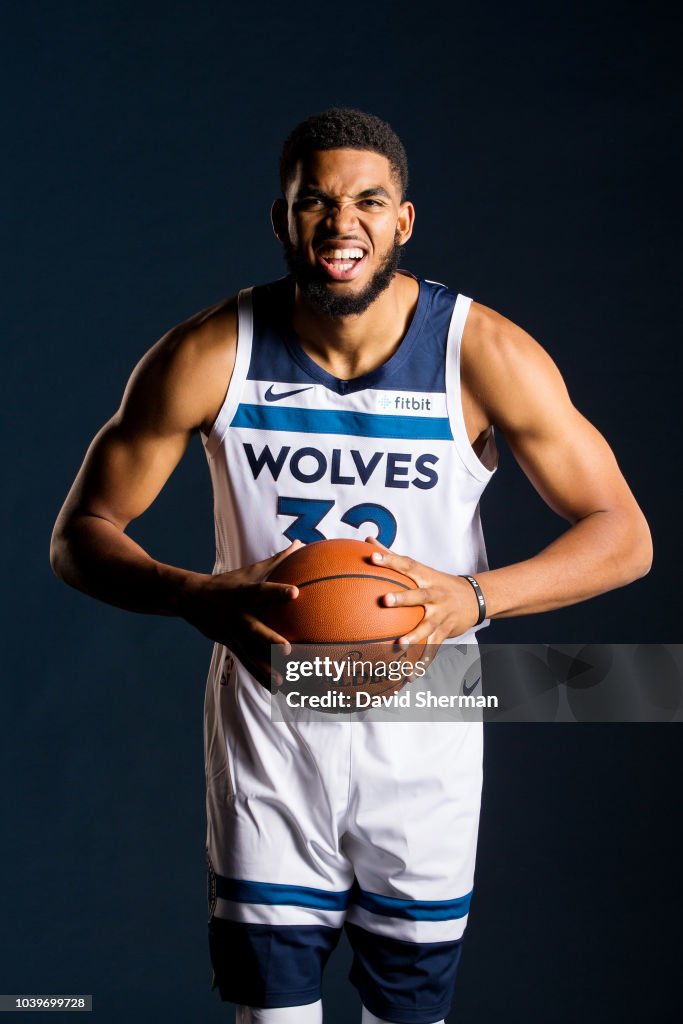 Towns Wolves Karl-Anthony Towns of the Minnesota Timberwolves poses for a portrait ...