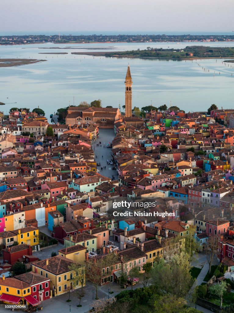 Aerial Photo Of Burano Island In Venice Italy Sunset High Res Stock aerial-photo-of-burano-island-in-venice-italy-sunset-high-res-stock
