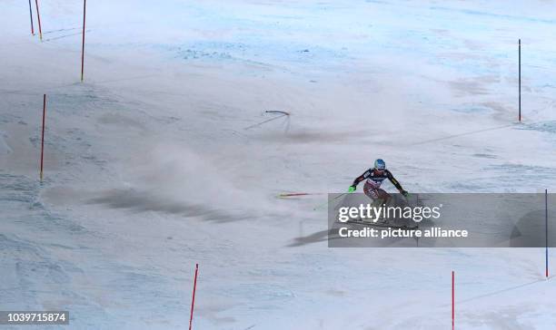 Ted Ligety of US in action during the second run of the men's super combined-downhill at the Alpine Skiing World Championships in Schladming,...