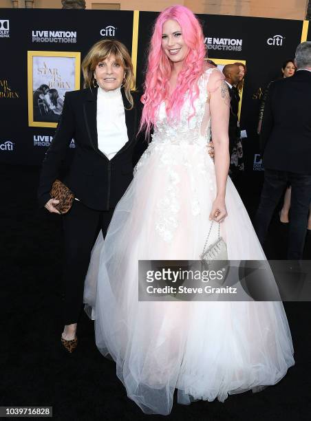 Katharine Ross;Cleo Rose Elliott arrives at the Premiere Of Warner Bros. Pictures' "A Star Is Born" at The Shrine Auditorium on September 24, 2018 in...