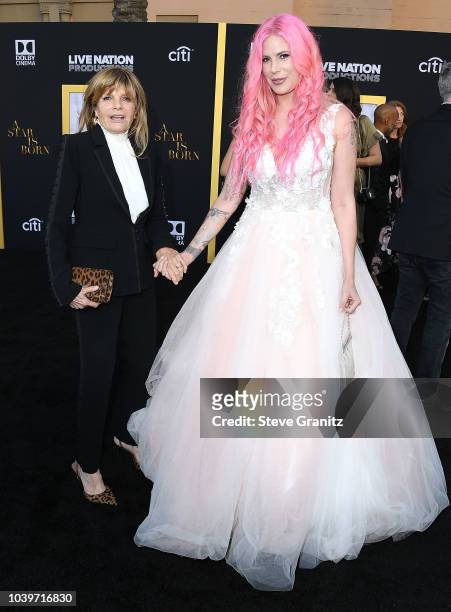 Katharine Ross;Cleo Rose Elliott arrives at the Premiere Of Warner Bros. Pictures' "A Star Is Born" at The Shrine Auditorium on September 24, 2018 in...
