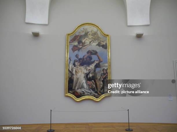 The altarpiece "The stoning of St. Stephanus" of Giovanni Domenico Tiepolo can be seen at the State Gallery in Wuerzburg, Germany, 2 December 2016....