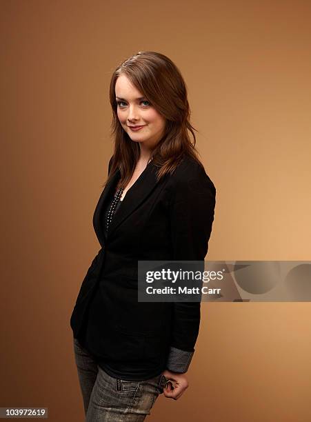 Actress Allie MacDonald from "Score: A Hockey Musical" poses for a portrait during the 2010 Toronto International Film Festival in Guess Portrait...