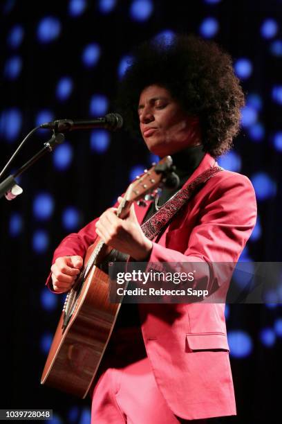 Jose James performs at Lean on Me: A Tribute to Bill Withers with Jose James & Don Was at the GRAMMY Museum on September 24, 2018 in Los Angeles,...