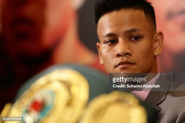 Muhamad Ridhwan of Singapore attends the Roar of Singapore V - The Kings of Lion City Official Press Conference at Sands Expo & Convention Centre on...