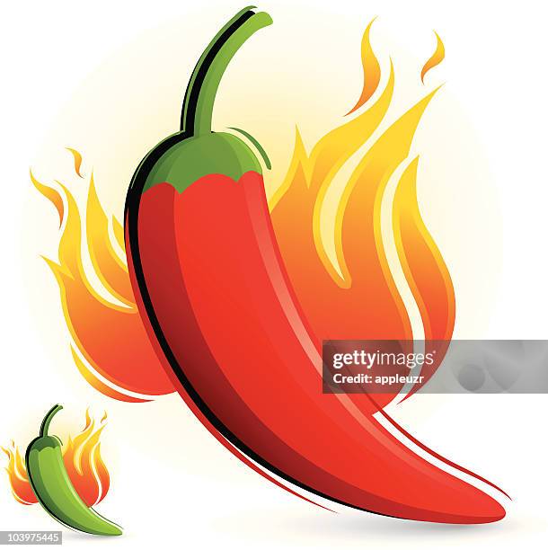chili pepper - hot spicy clip art stock illustrations