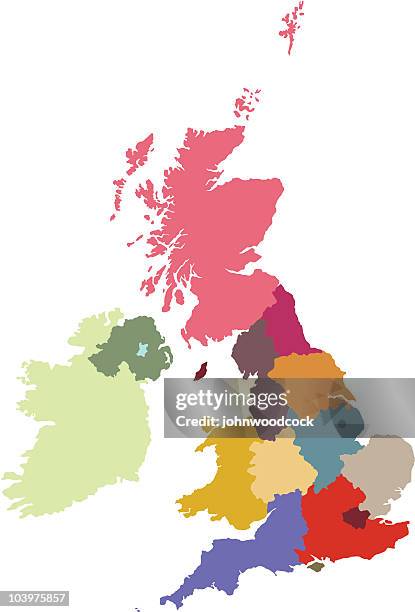 ilustraciones, imágenes clip art, dibujos animados e iconos de stock de las regiones del reino unido - bandera-del-reino-unido