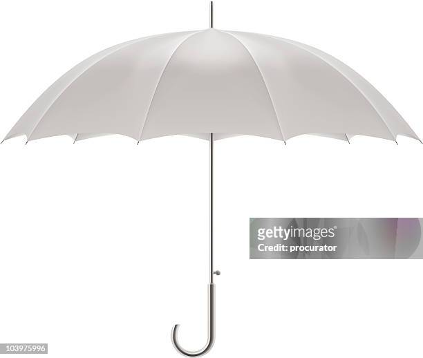 stockillustraties, clipart, cartoons en iconen met white umbrella - umbrella